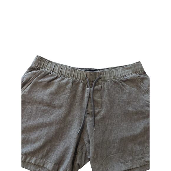 Abercrombie and Fitch Viscose Cotton Blend Shorts Size Large Flat Front Pull On - Picture 2 of 7